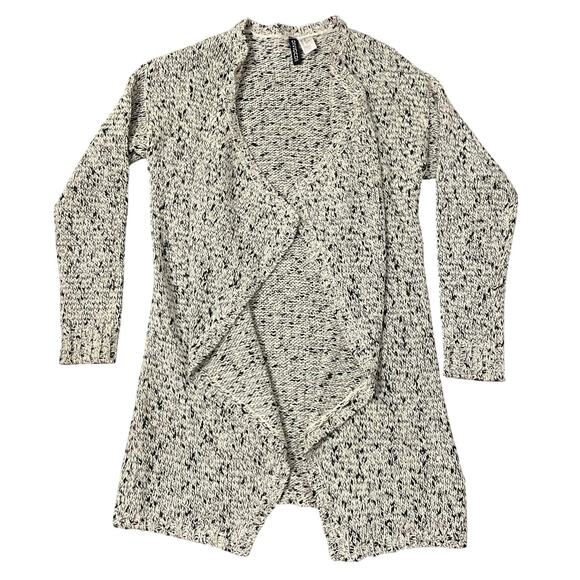 Divided H&M Woven Chunky Open Front Cardigan Sweater Off White Women's Size XS - Picture 1 of 11